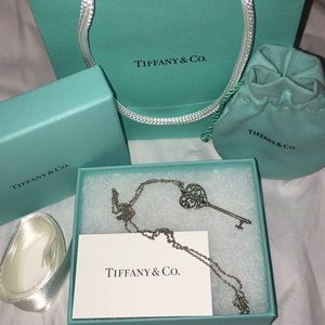 Tiffany Keys Enchant Heart Key Pendant and Chain